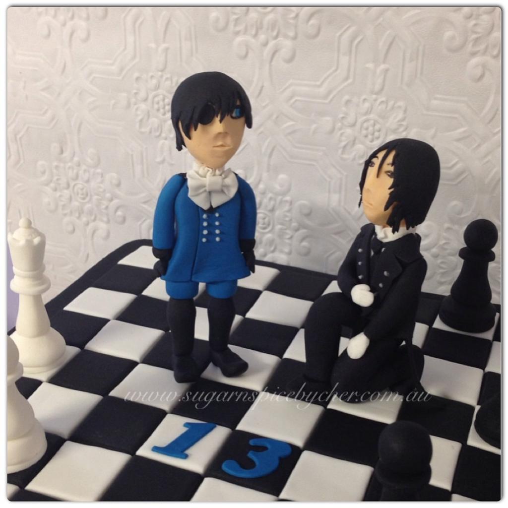 Black Butler Chess Cake - Cake by Sugar n Spice by Cher - CakesDecor