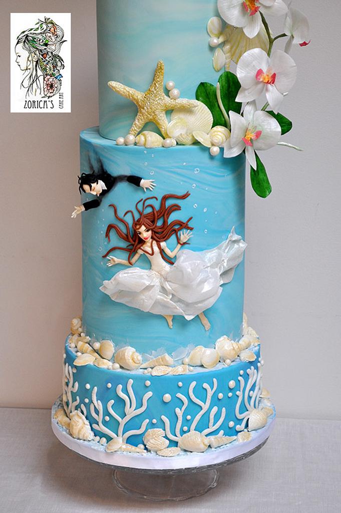 Underwater wedding cake - Cake by Hajnalka Mayor - CakesDecor