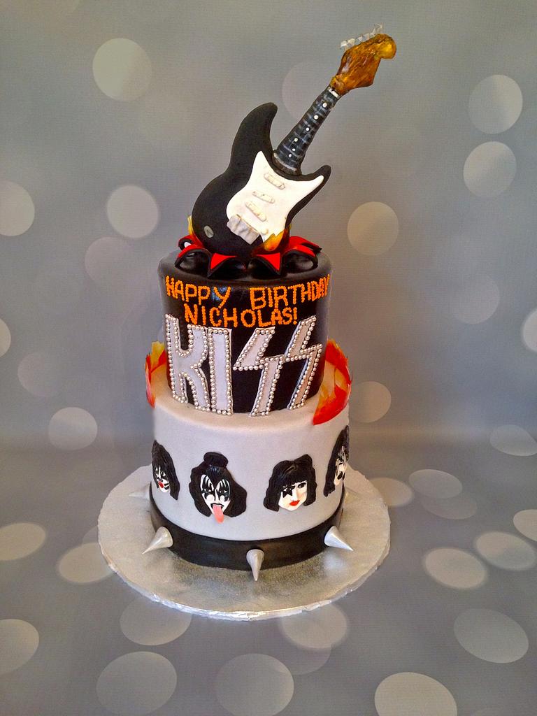 Fancy That Cake Bakery - Happy Birthday, Liv! Believe it or not, this was a  birthday cake for a 4-year-old little girl... who apparently loves the band  KISS! Gives new meaning to