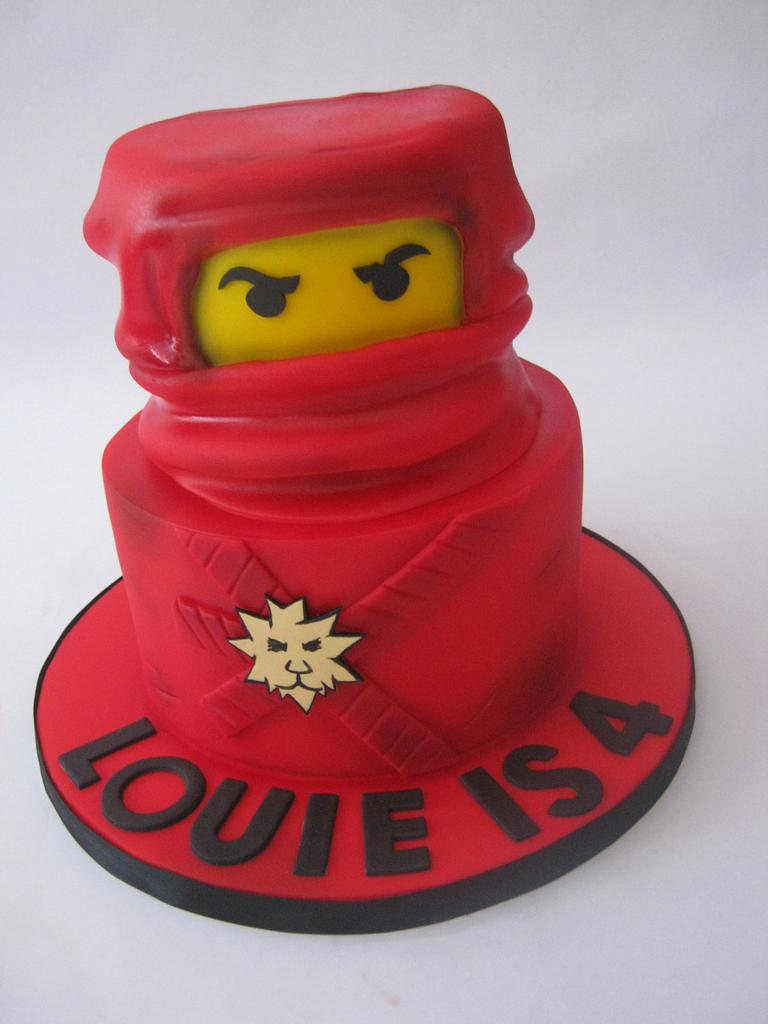 Red Ninjago Lego 2 Tier Birthday Cake - Cake by Sam - CakesDecor