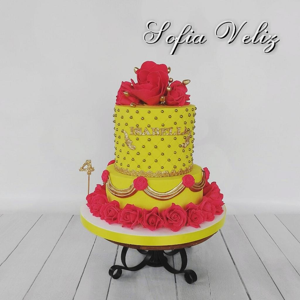 La Bella y la Bestia? - Decorated Cake by Sofia veliz - CakesDecor
