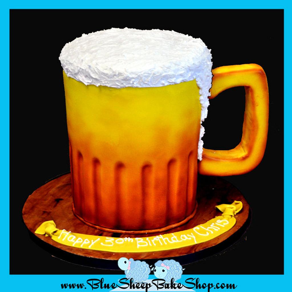 Beer glass cake - Decorated Cake by Couture cakes by Olga - CakesDecor