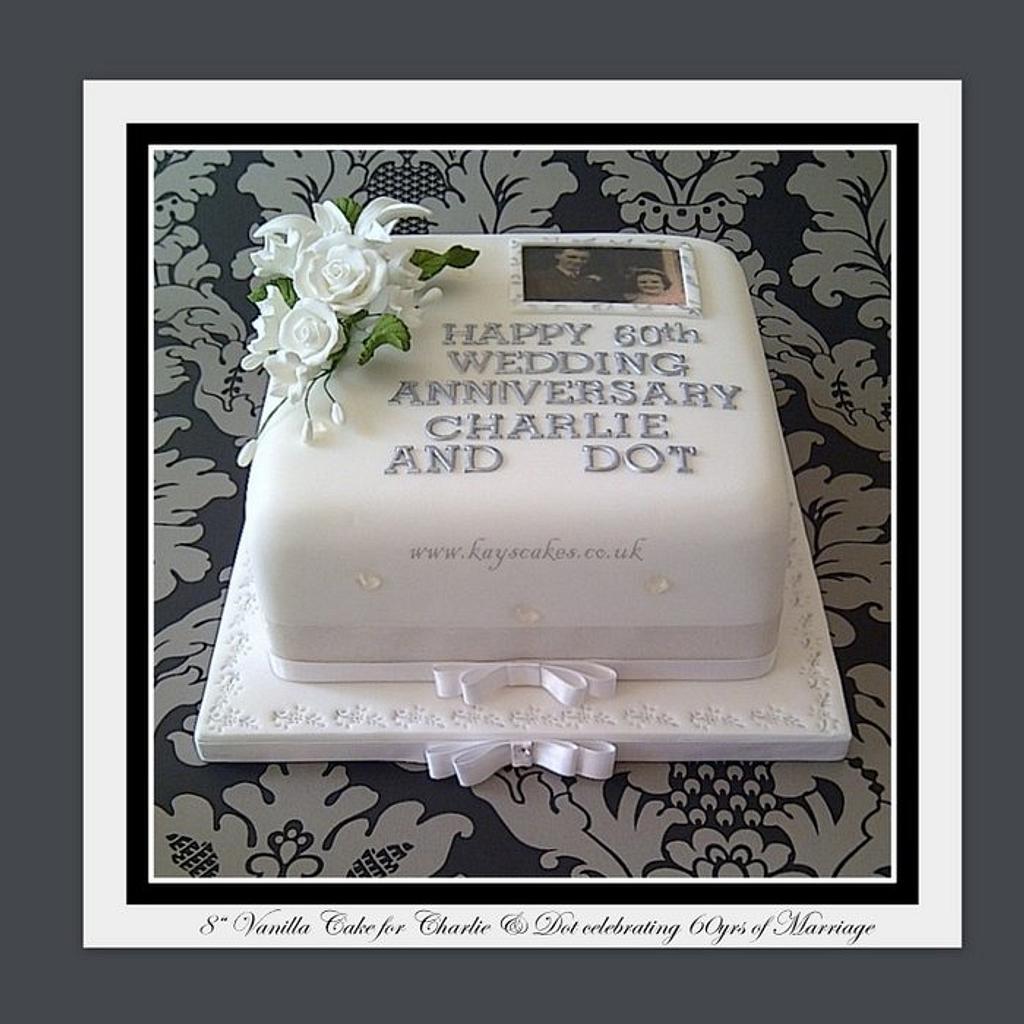 Cake tag: 60th wedding anniversary - CakesDecor