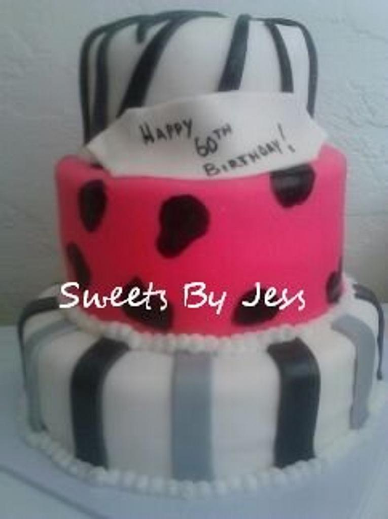 60th Birthday - Decorated Cake by Jess B - CakesDecor