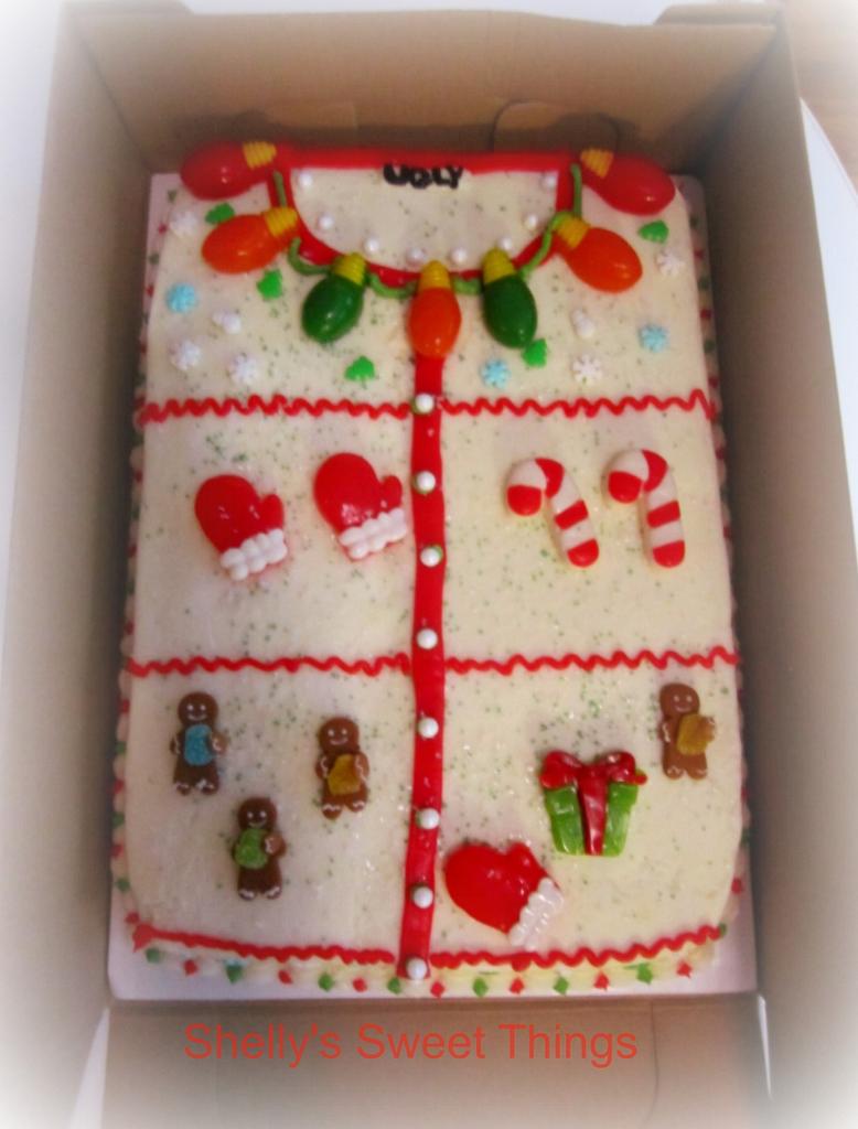 ugly sweater cake decorations