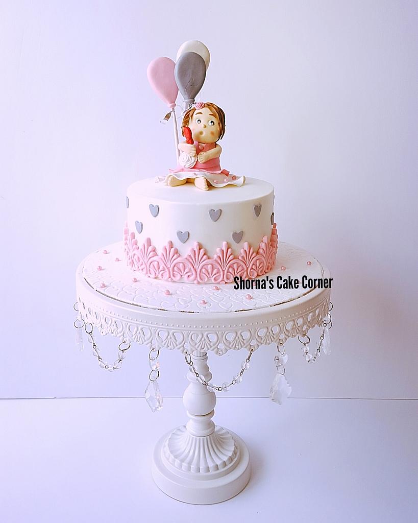 Cute baby girl cake - Decorated Cake by Shorna's Cake - CakesDecor