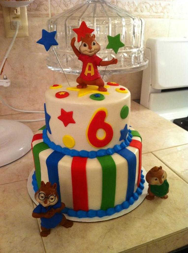 Alvin the chipmunks cake - Decorated Cake by Christie's - CakesDecor