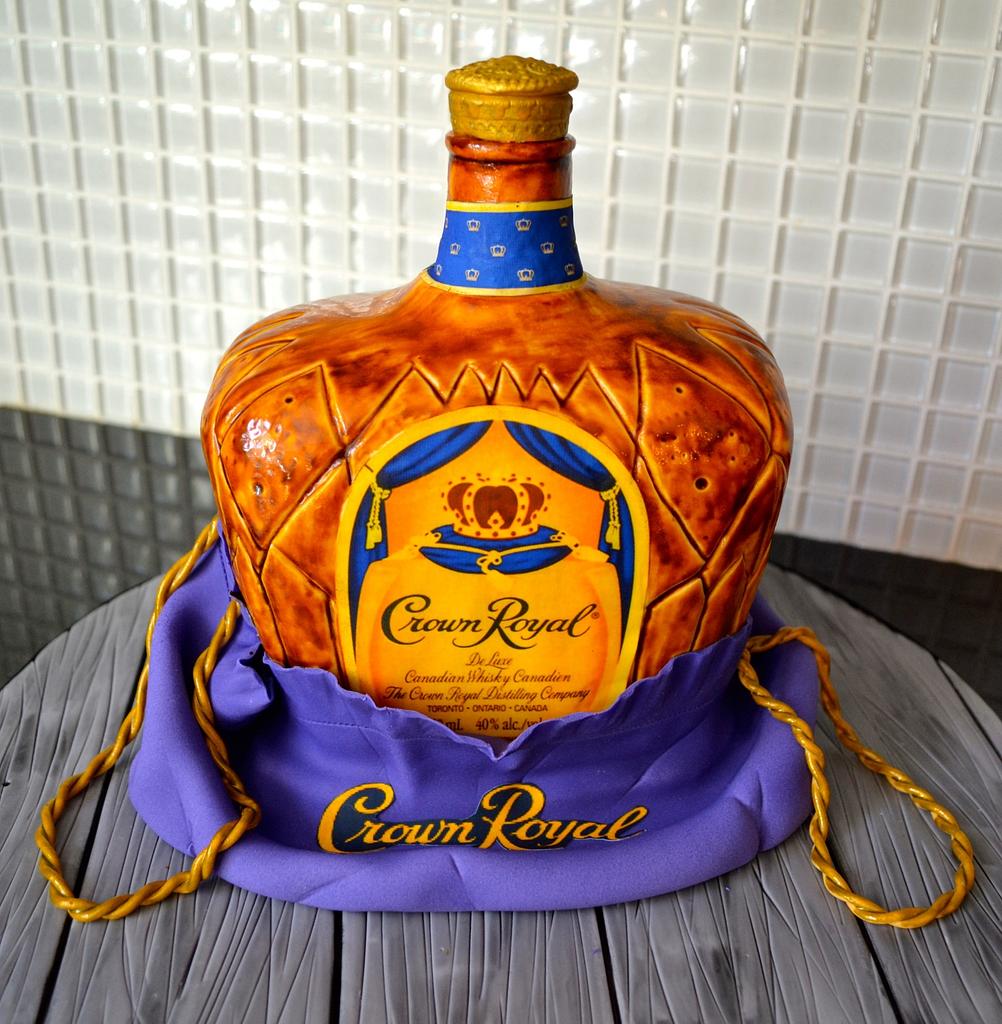 Crown Royal cake Cake by Carol CakesDecor