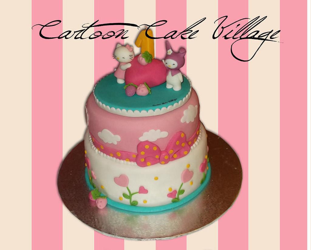 Hello Kitty Birthday Cake Design - 2 Tier Cake | Decorated Treats