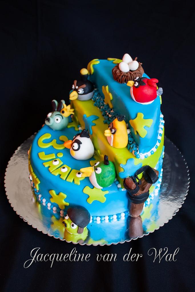 Angry Birds for my Granddaughter Ruby Cake by CakesDecor