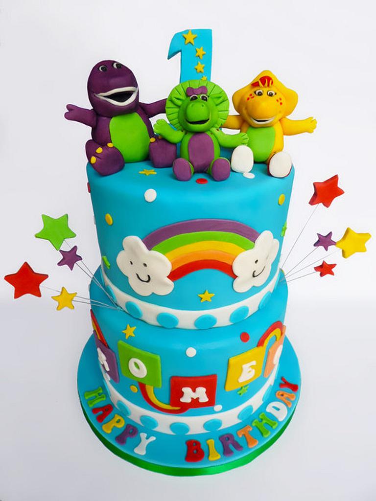 Barney and friends cake - Cake by Vanilla Iced - CakesDecor
