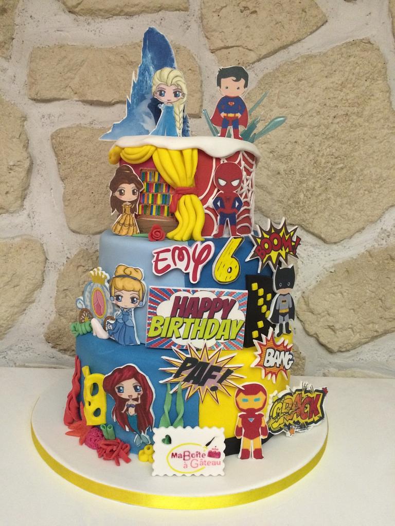 Princess And Comics Cake Cake By Alexandra Smadja Ma Cakesdecor