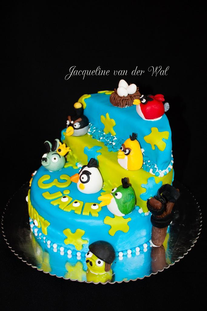 Angry Birds for my Granddaughter Ruby Cake by CakesDecor