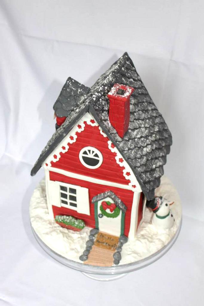 Christmas Cake - Welcome to our house! - Cake by Artym - CakesDecor