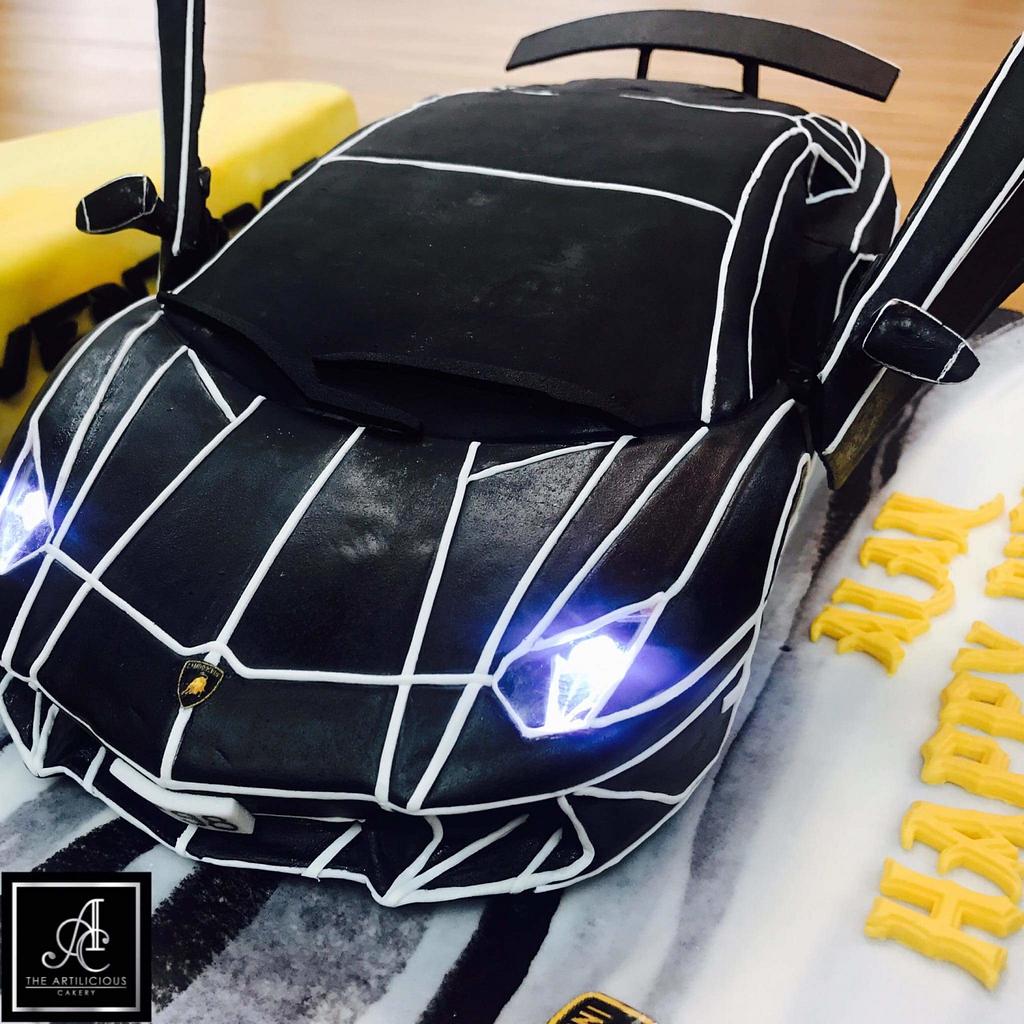 Lamborghini Remote control car cake - Decorated Cake by - CakesDecor