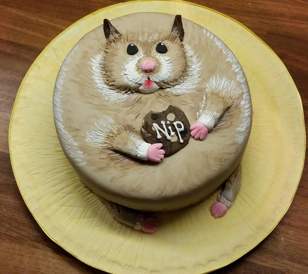 Hamster shaped shop cake