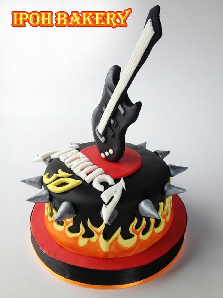 Metallica Gitar cake - Cake by William Tan - CakesDecor