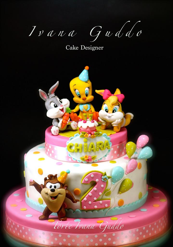 Amazon.com: Cakecery Baby Looney Tunes Edible Cake Image Topper  Personalized Birthday Cake Banner 1/4 Sheet : Grocery & Gourmet Food