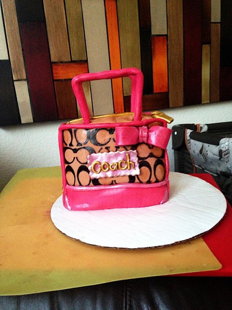 COACH SIGNATURE HANDBAG CAKE #coachhandbags #mikurtzel - YouTube