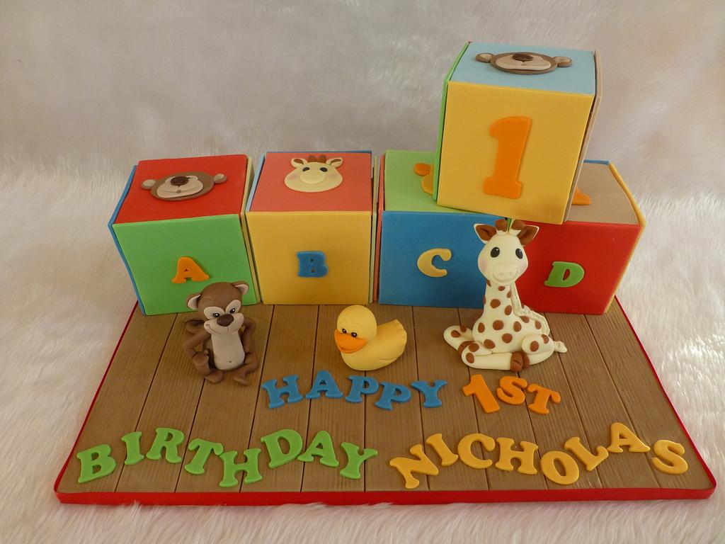 BUILDING BLOCKS CAKE Cake by Grace's Party Cakes CakesDecor