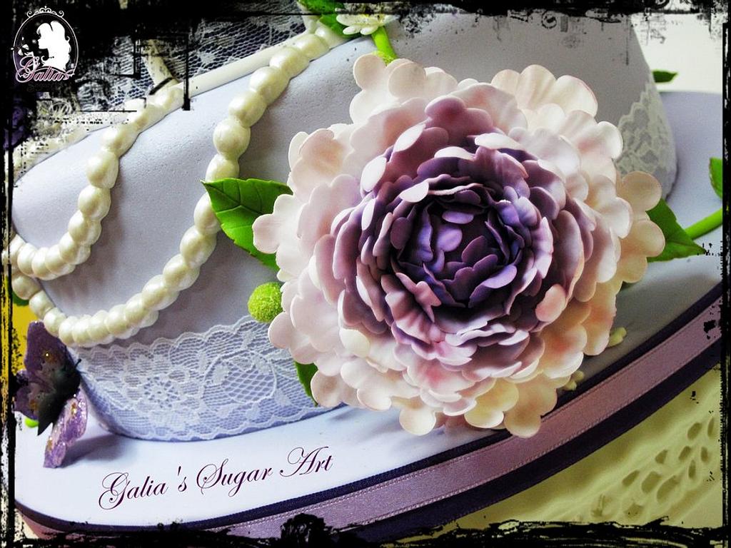 Cake in purple roses and butterflies - Cake by - CakesDecor