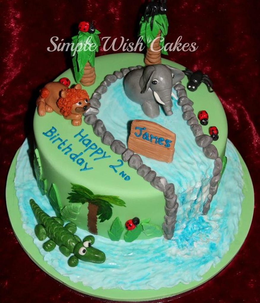 Jungle Safari 1st Birthday Cake - Cakey Goodness
