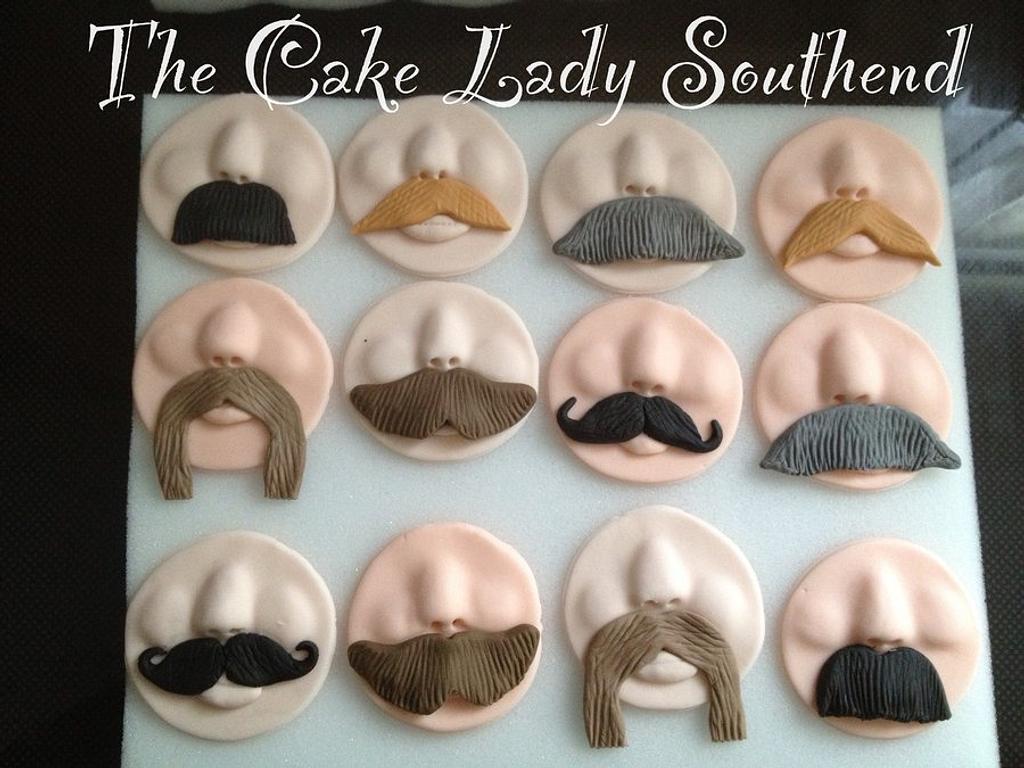 Movember toppers - Cake by Gwendoline Rose Bakes - CakesDecor