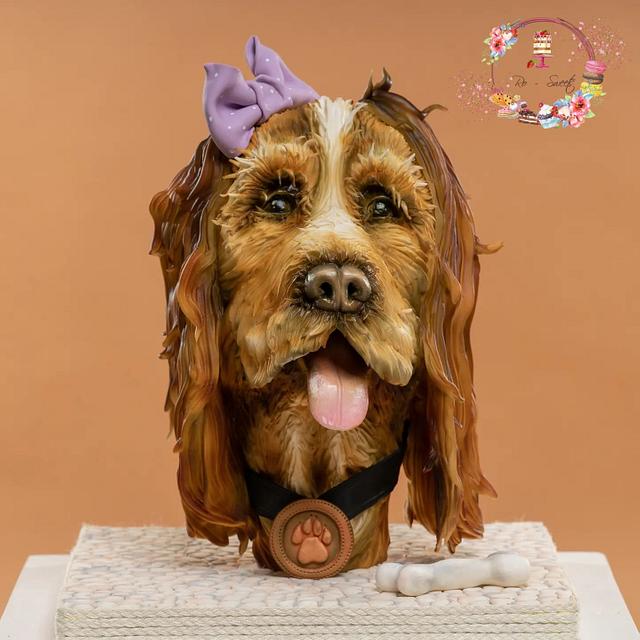 My dog 🐶 sugar sculpture Decorated Cake by Rositsa CakesDecor