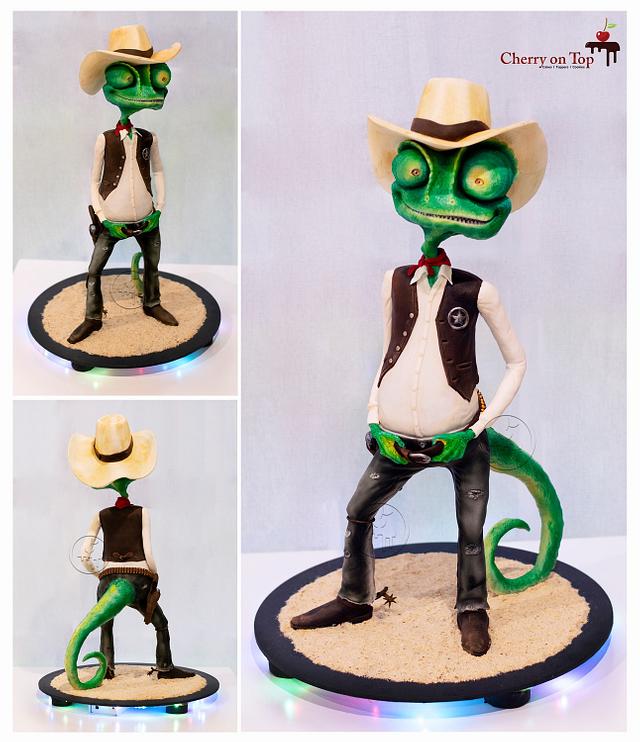 3D sculpted cake - Rango - Decorated Cake by Cherry on - CakesDecor