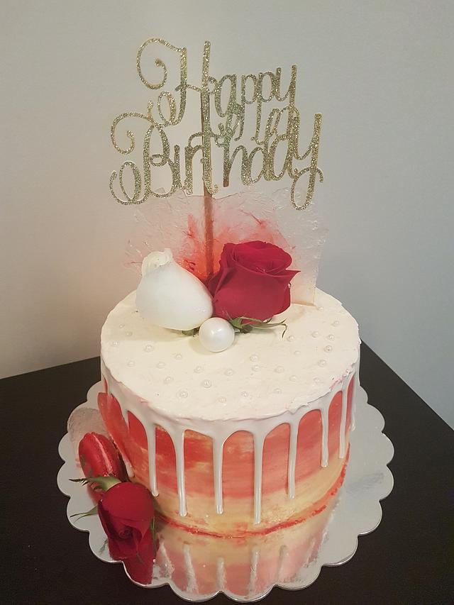 dripping cake - Decorated Cake by ImagineCakes - CakesDecor