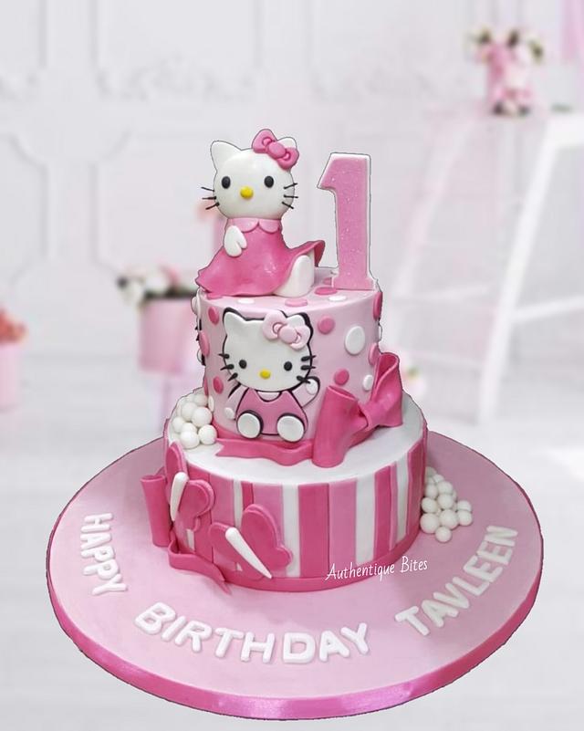 Hello Kitty Cake - Decorated Cake by Authentique Bites by - CakesDecor