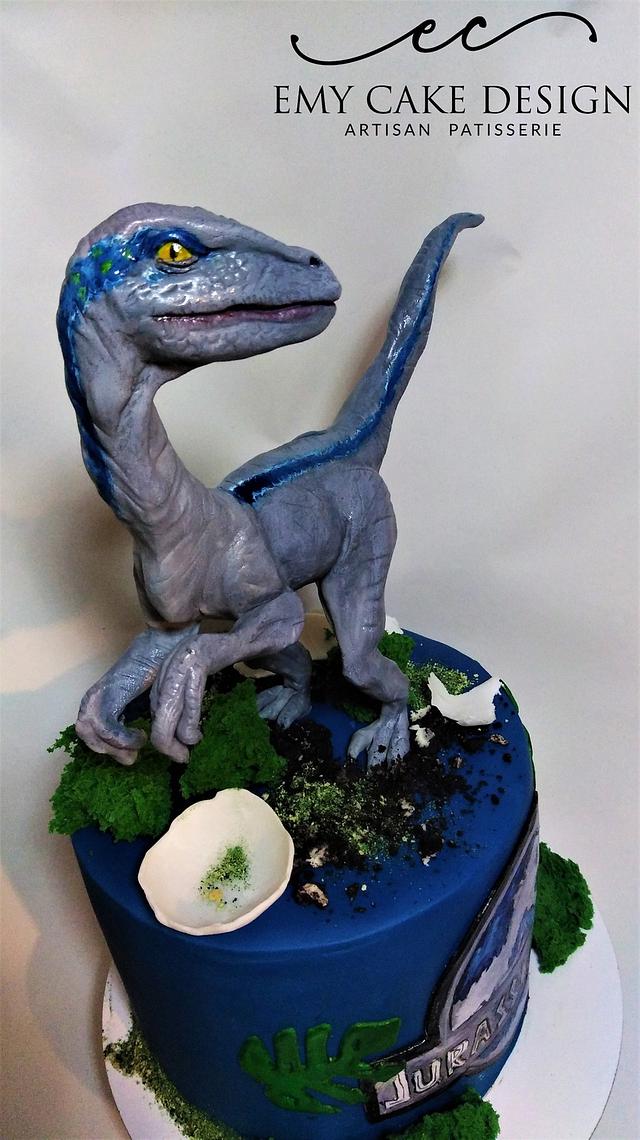 Jurassic World Cake Velociraptor Blue Cake By Cakesdecor