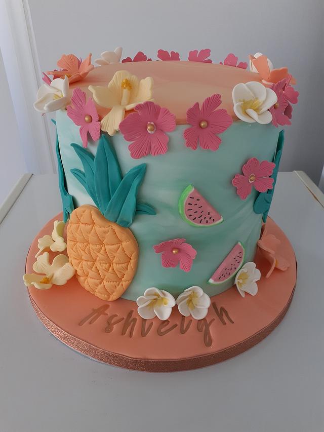 Hawaiian theme - Cake by Combe Cakes - CakesDecor