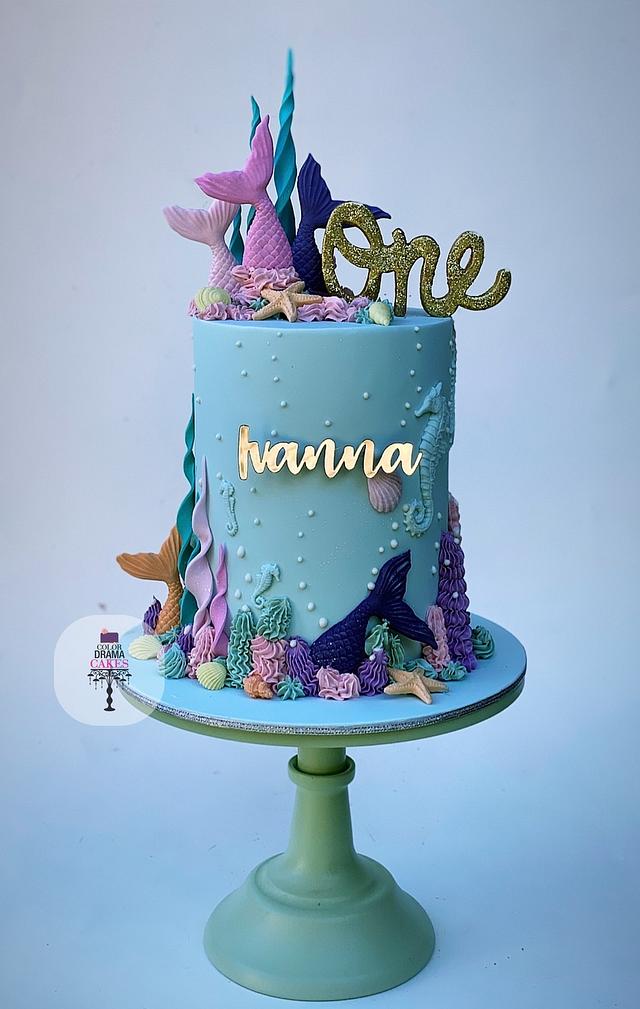 Pastel Ruffle Little Mermaid Theme Cakess - Cake Square Chennai | Cake Shop  in Chennai