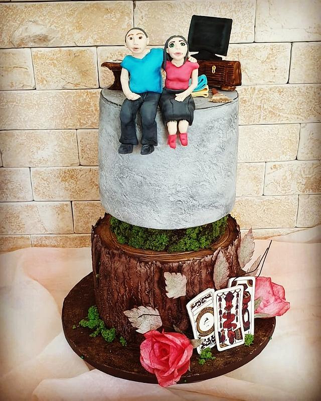 Double birthday cake Decorated Cake by Cakes_bytea CakesDecor