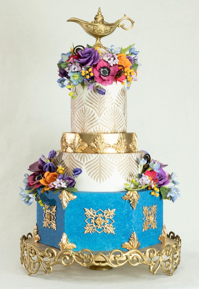 Aladdin Themed Wedding Cake
