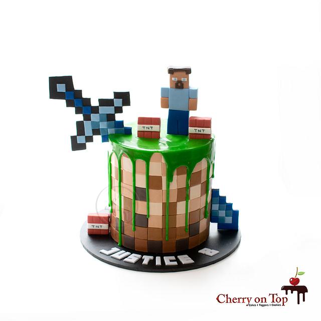 Mine Craft Cake For Justice's 8th - Decorated Cake by - CakesDecor