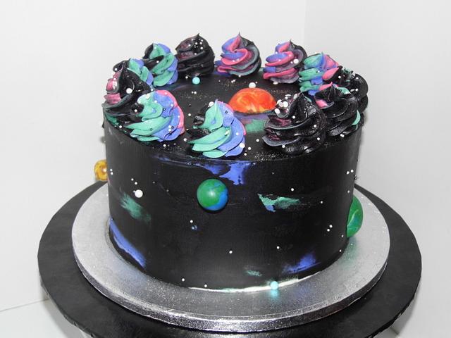 Galaxy Cake & Mini Cake