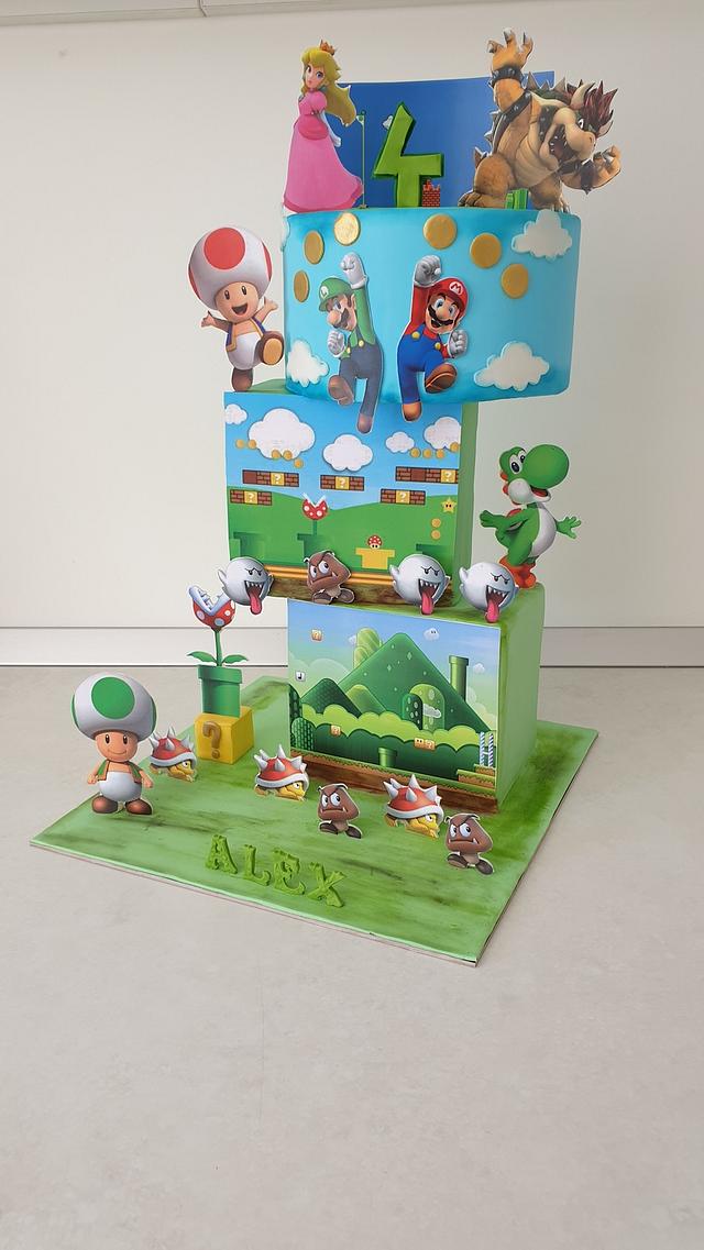 Mario cake - Decorated Cake by Torturi Mary - CakesDecor