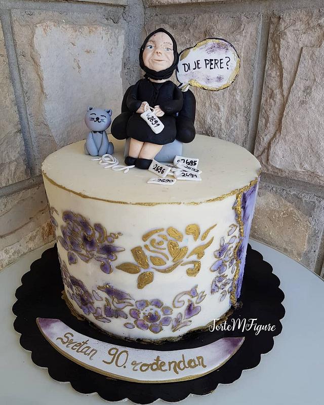 Crossword loving Granny! - Decorated Cake by The Rosehip - CakesDecor