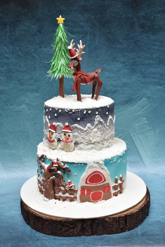 Christmas cake - Decorated Cake by Priyanka - CakesDecor