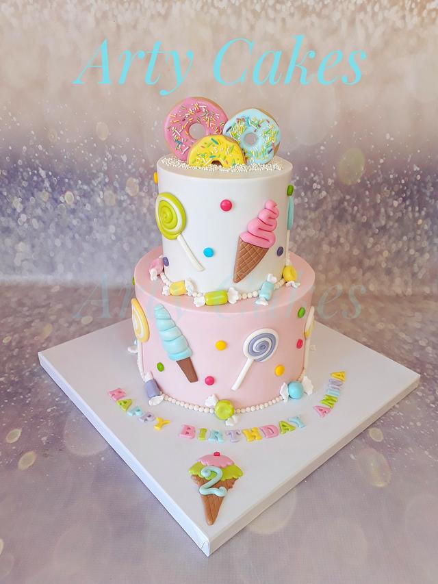 Doughnut ice cream cake - Cake by Arty cakes - CakesDecor Doughnut Cake