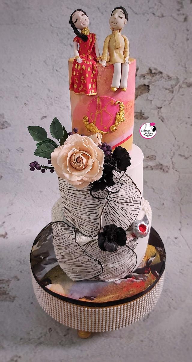 Wedding Cake For A Blind Couple - Cake by Sayantanis - CakesDecor