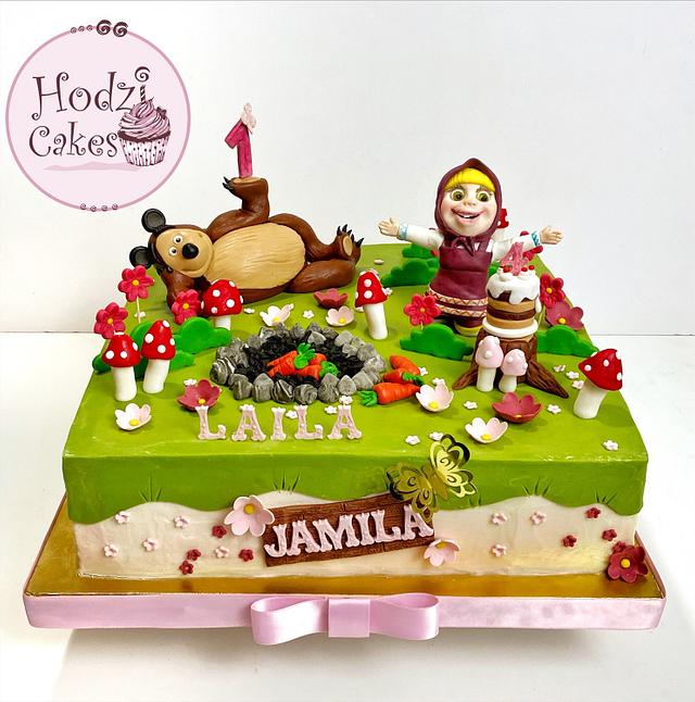 Masha And The Bear Cake🍃👧🏻 Decorated Cake By Hend Cakesdecor 7235