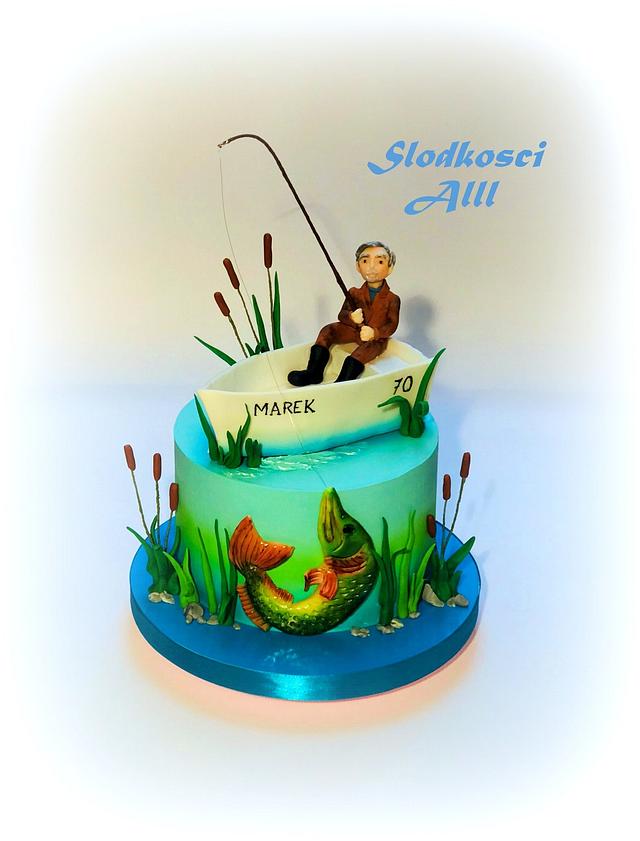 Amazon.com: 24PCS Gone Fishing Cake Topper Fisherman Fish Cake Decoration  for Catching the Big One Birthday Theme Party Supplies : Grocery & Gourmet  Food