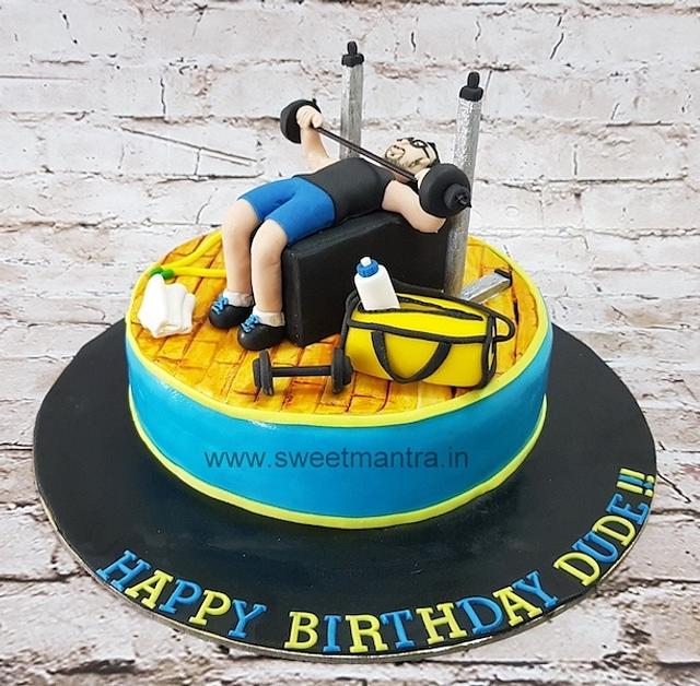 Gym Bench Press Cake Decorated Cake By Sweet Mantra Cakesdecor