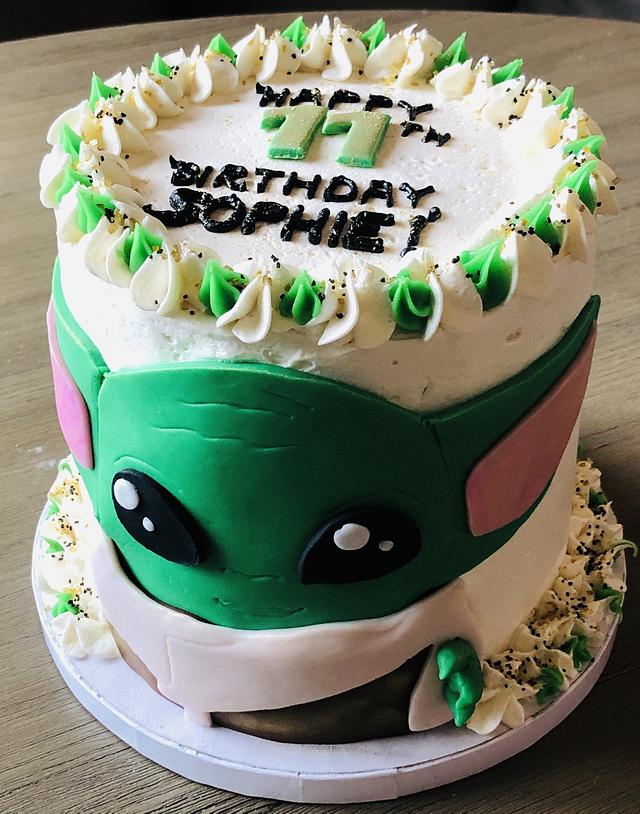 Baby Yoda Birthday Cake Cake By Mermade Cakesdecor