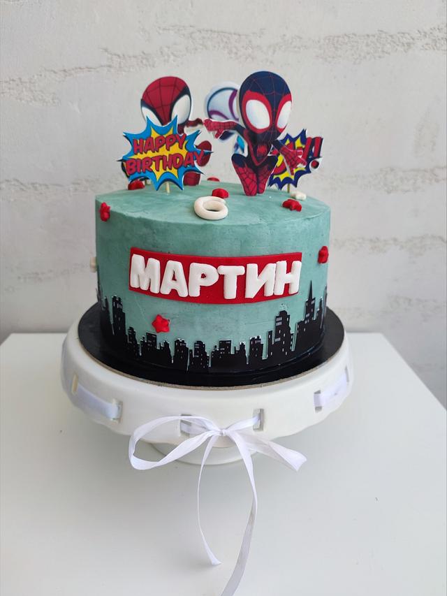 Spidey and his amazing friends birthday cake - Decorated - CakesDecor