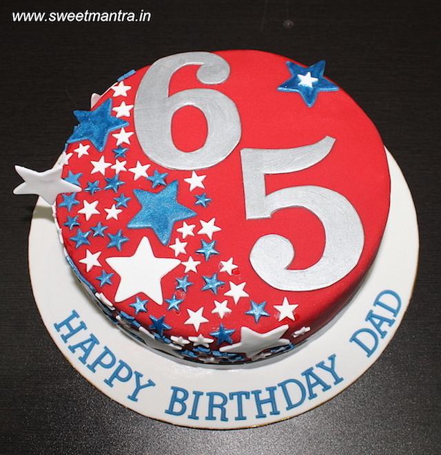 65th Birthday cake - Decorated Cake by Sweet Mantra - CakesDecor