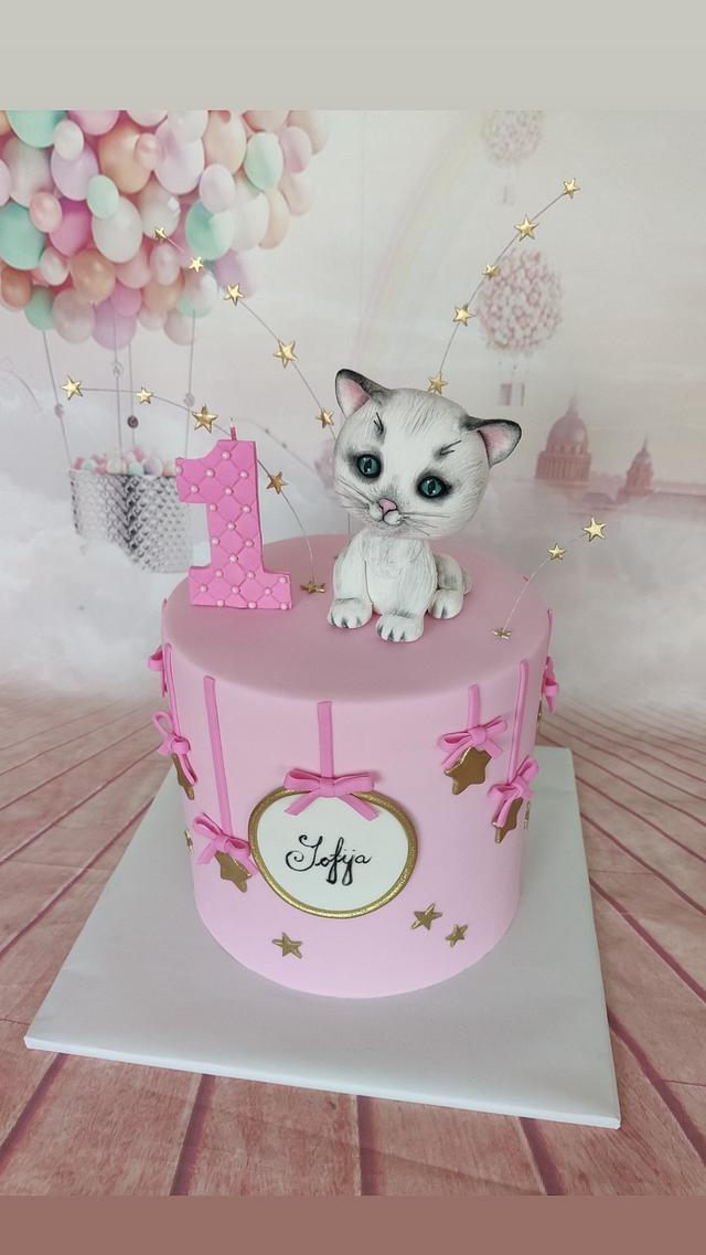 Sweet cat cake - Decorated Cake by Zaklina - CakesDecor